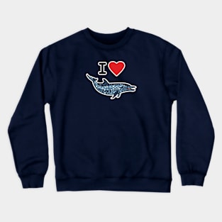 I Love Atlantic Spotted Dolphins Crewneck Sweatshirt